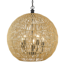 Golden 6933-5P BLK-NR - Golden Lighting Florence 5-light Pendant in Matte Black